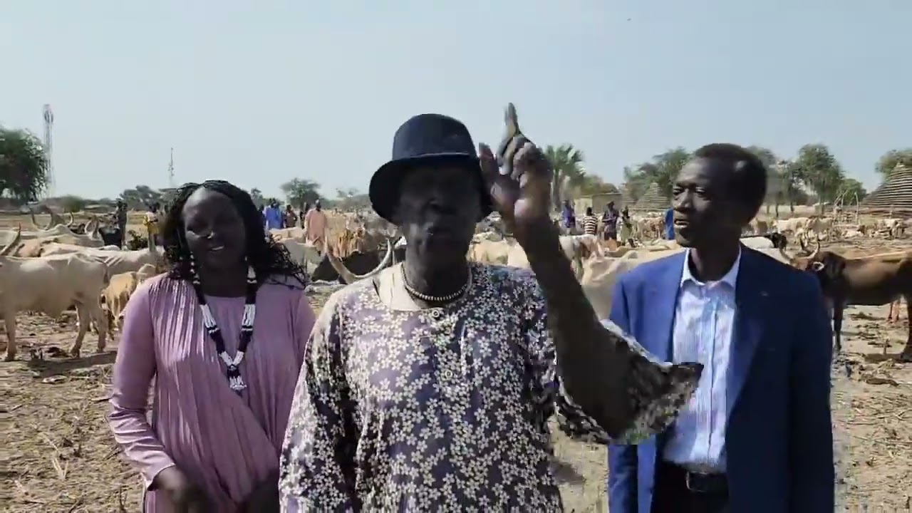 Traditional marriage of former Miss World South Sudan Arual Longar Cyer in Wunrok, Twic county