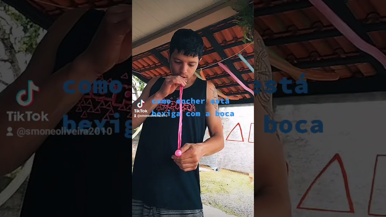 como encher a bexiga fina com a boca