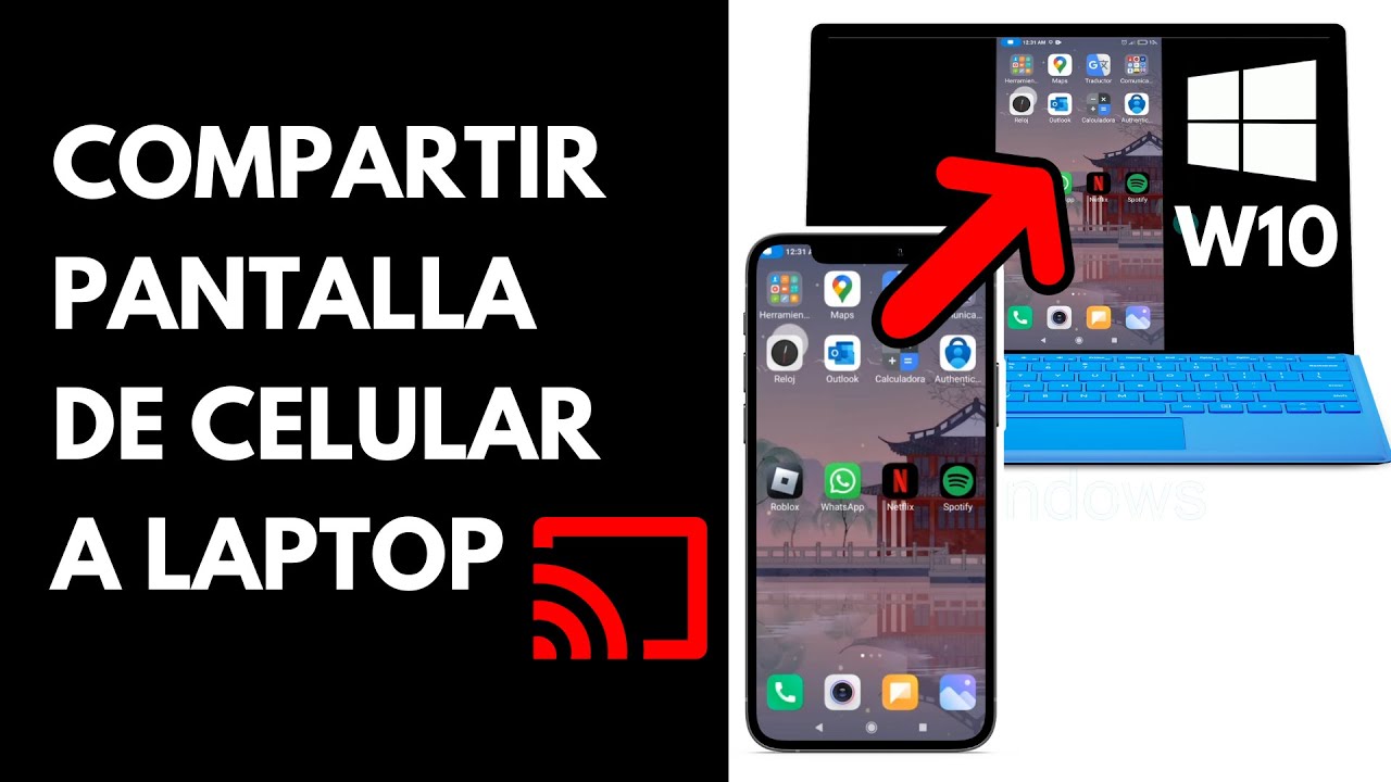 C&oacute;mo COMPARTIR PANTALLA de CELULAR a LAPTOP o PC