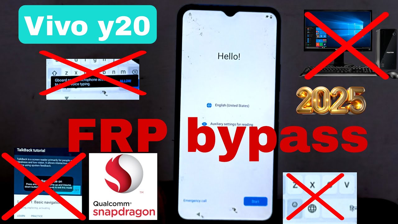 Vivo y20 FRP bypass.Qualcomm Snapdragon. Mic not working talback not working without PC by I J k