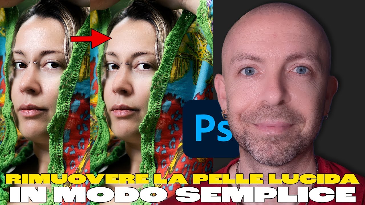 PHOTOSHOP - Correggere la pelle lucida in modo veloce e semplice