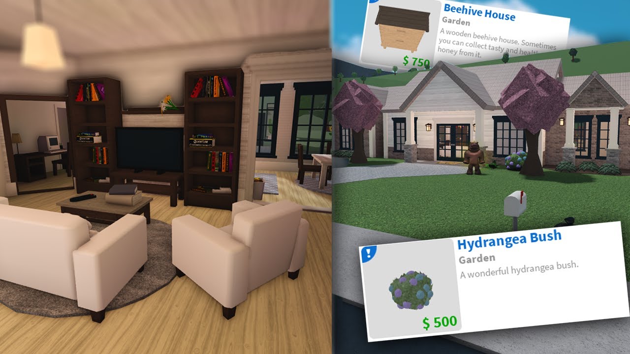 renovating my HOUSE WITH NEW UPDATE ITEMS in BLOXBURG HARD MODE