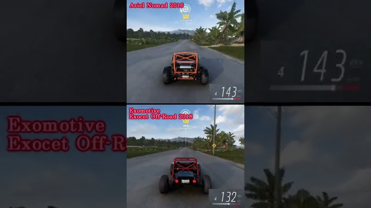Ariel Nomad 2016 VS Exomotive Exocet Off-Road 2018 - Drag Race - Forza Horizon 5 