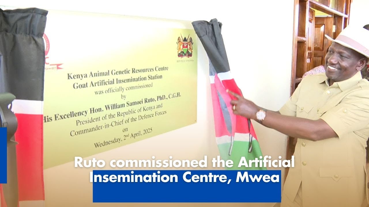 Ruto commissioned the Artificial Insemination Centre, Mwea