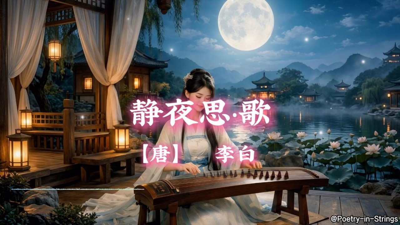 中国古筝音乐｜唐诗歌曲｜李白《望庐山瀑布》｜放松身心的中国古典音乐#音乐 #音乐分享