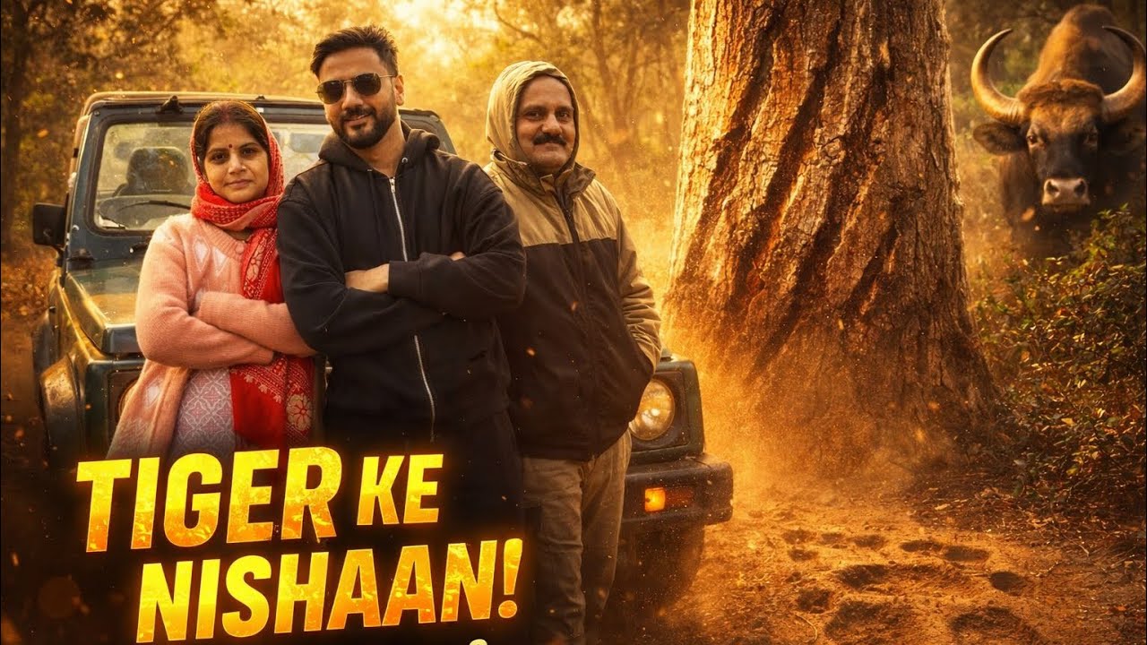 Tiger Ke Nishaan 😱 | Giant Bison | Jungle Safari Part 3 | Family Adventure