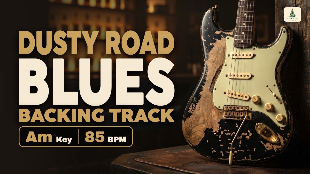 Dusty Road Blues Backing Track in Am | 85 BPM | Evergreen Jam Track
