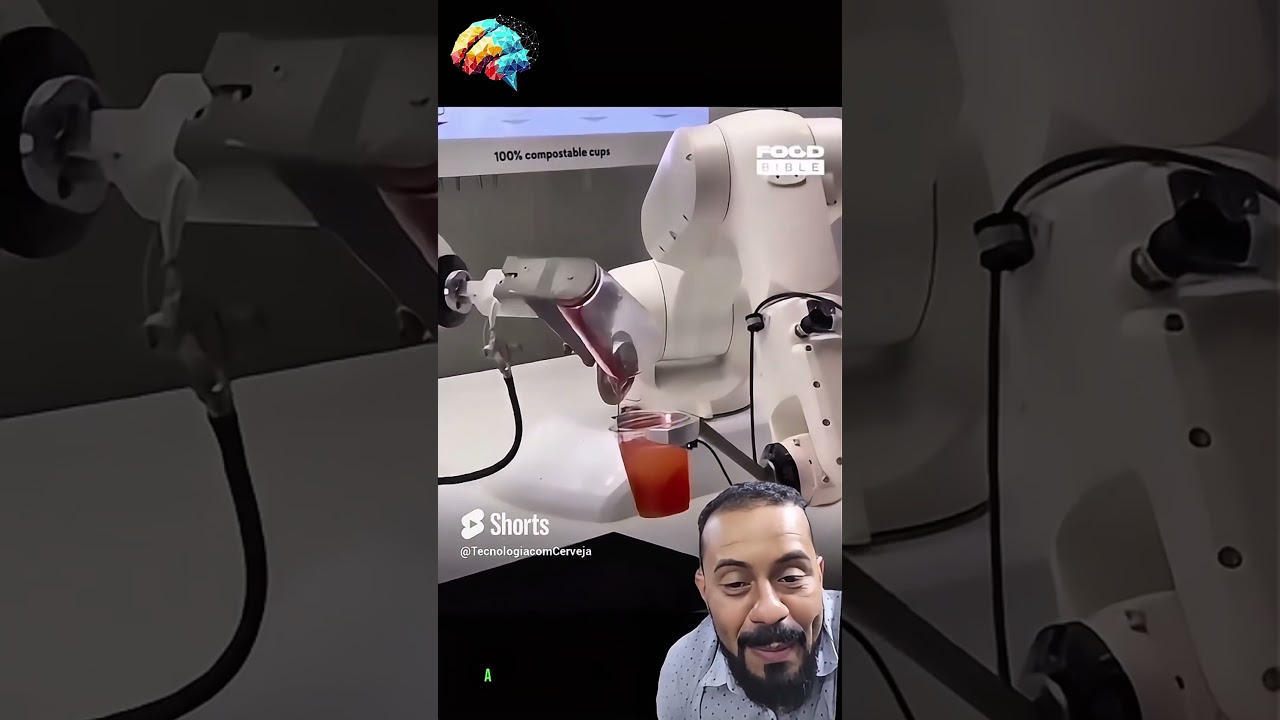 Braços Robóticos Preparam Drinks Perfeitos Diretamente no Copo o Mixologista Robótico. 