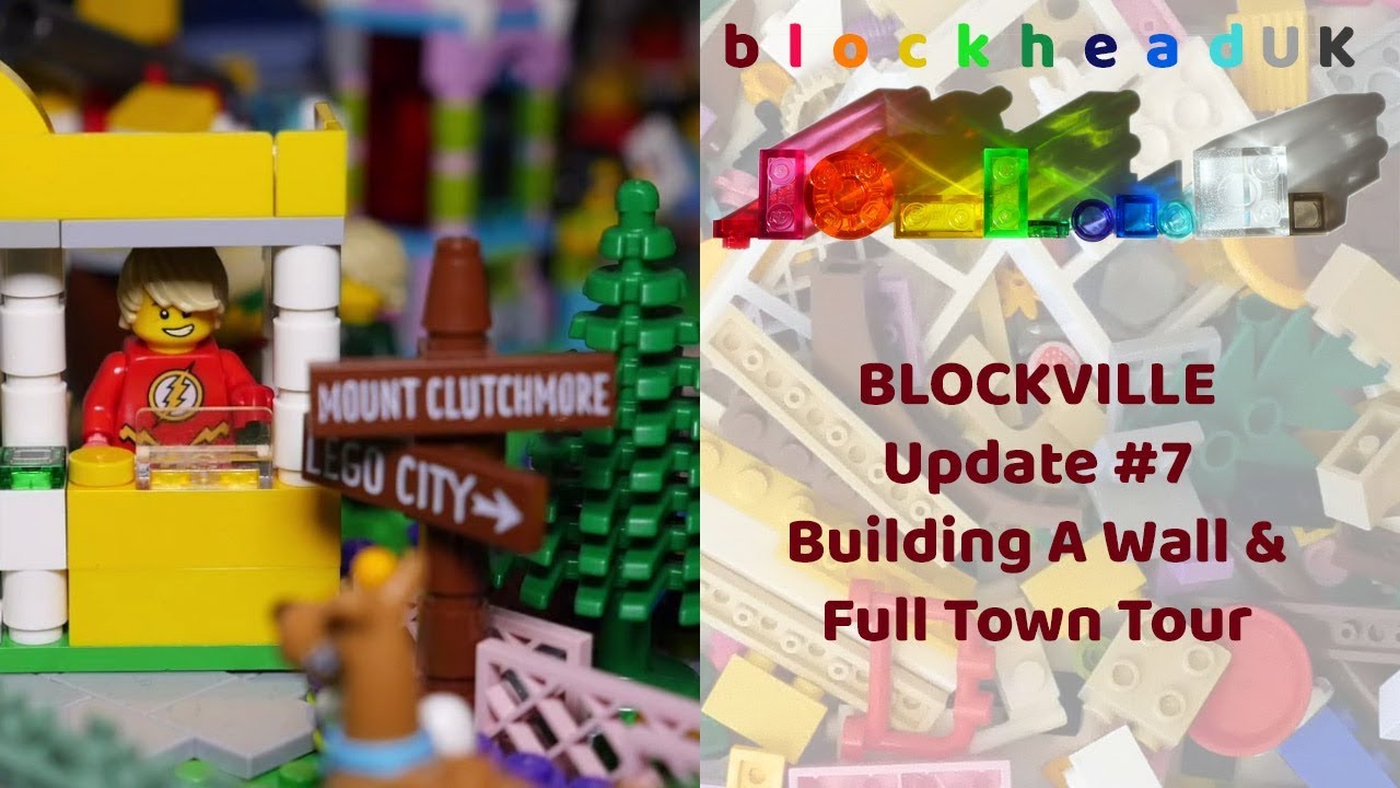 LEGO Blockville Update #7 - Building A Wall And Full Town Tour