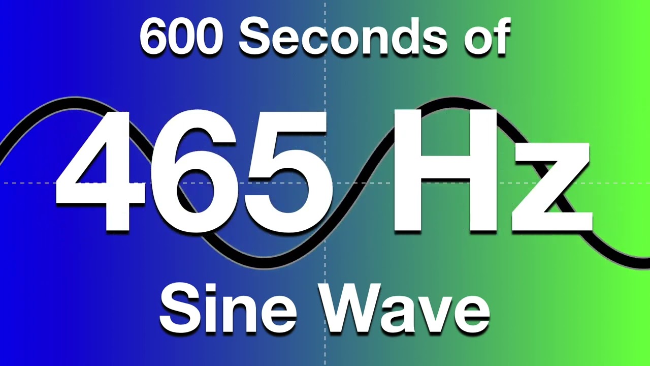 465Hz Sine Wave Test Tone - 600 Seconds (10 Minutes)
