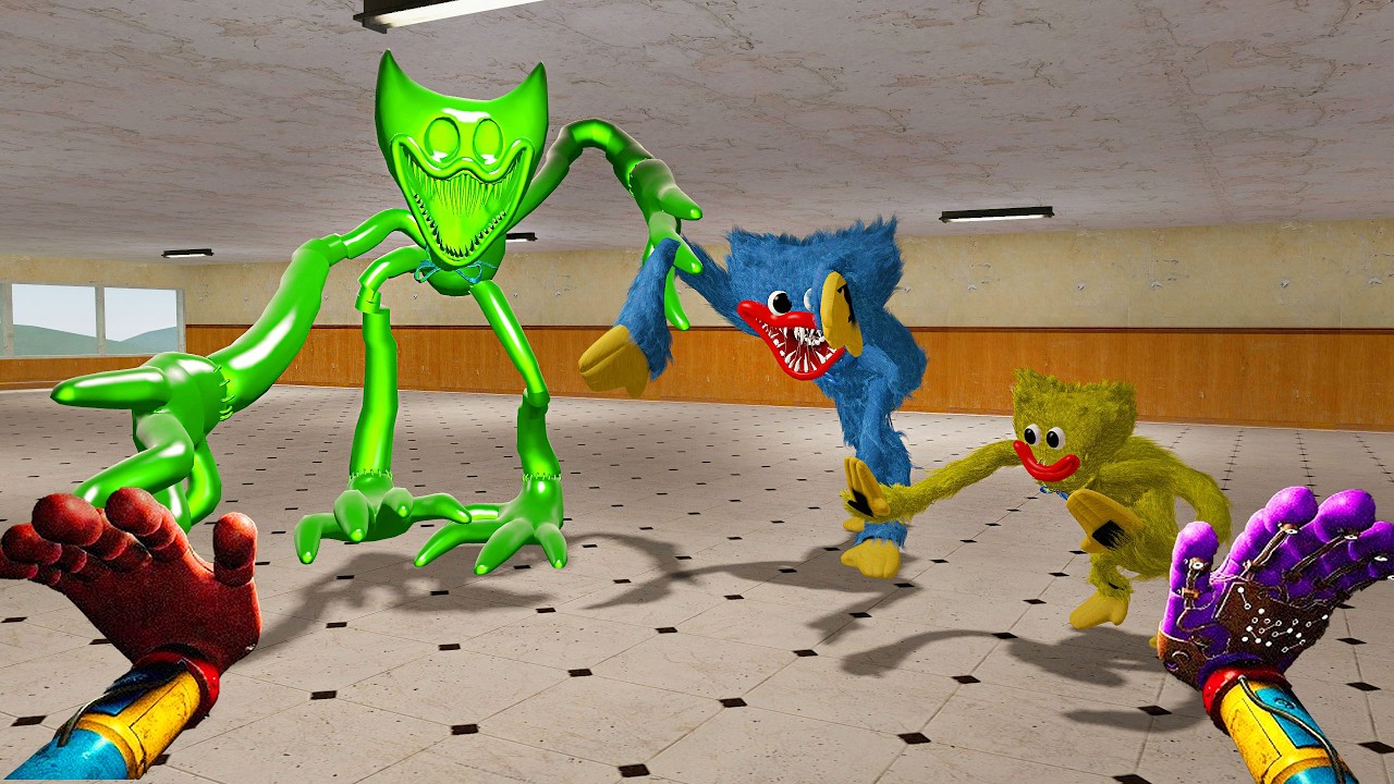 Surviving huggy nightmare Megamix color &  huggy wuggy color | Garry's Mod