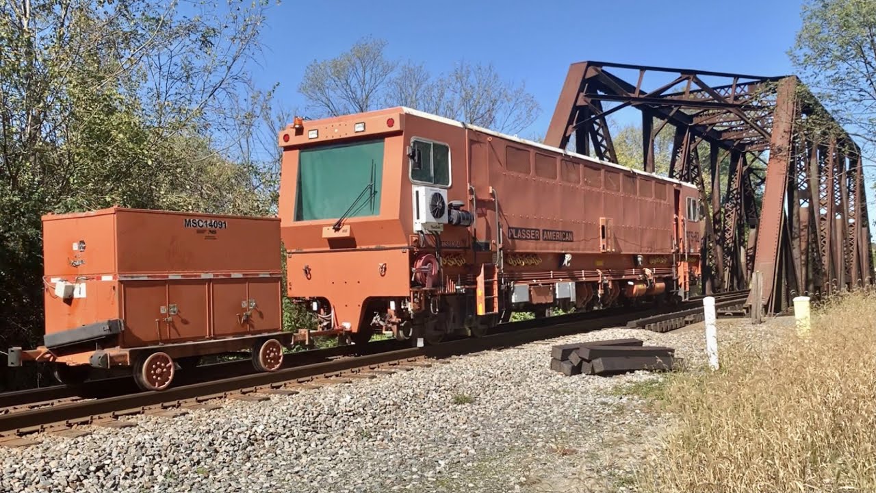 Maintenance Of Way Parade Goes Under Bridge & Over Trestle, What Are These Machines Anyway?  NS