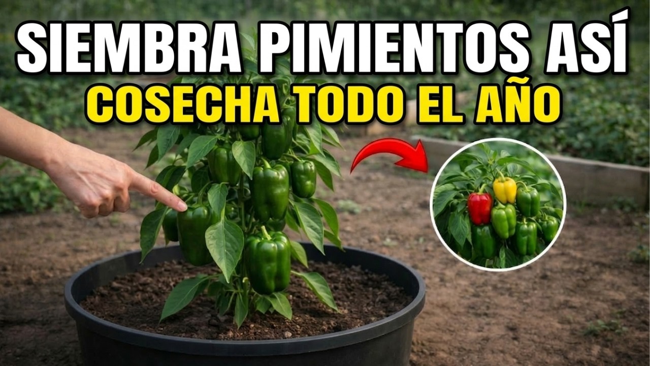 Siembra pimientos así: cosecha frutos todo el año, ¡no quieren que lo sepas!