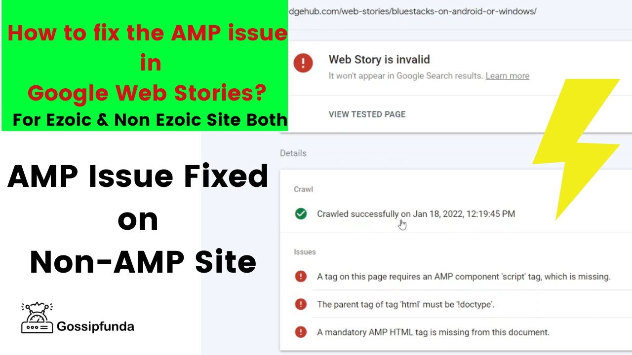 How to fix AMP issue in Google Web Stories