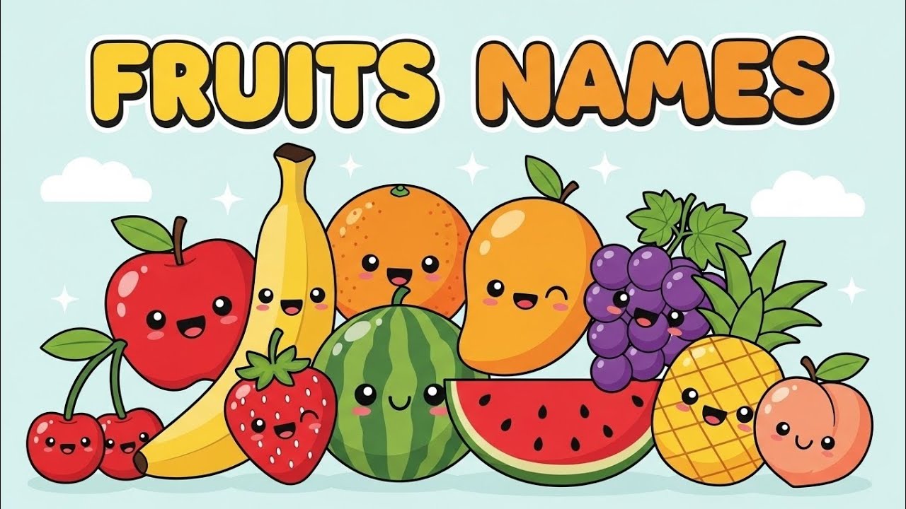 Learn Fruits Names in English  | Kids Cartoon Video