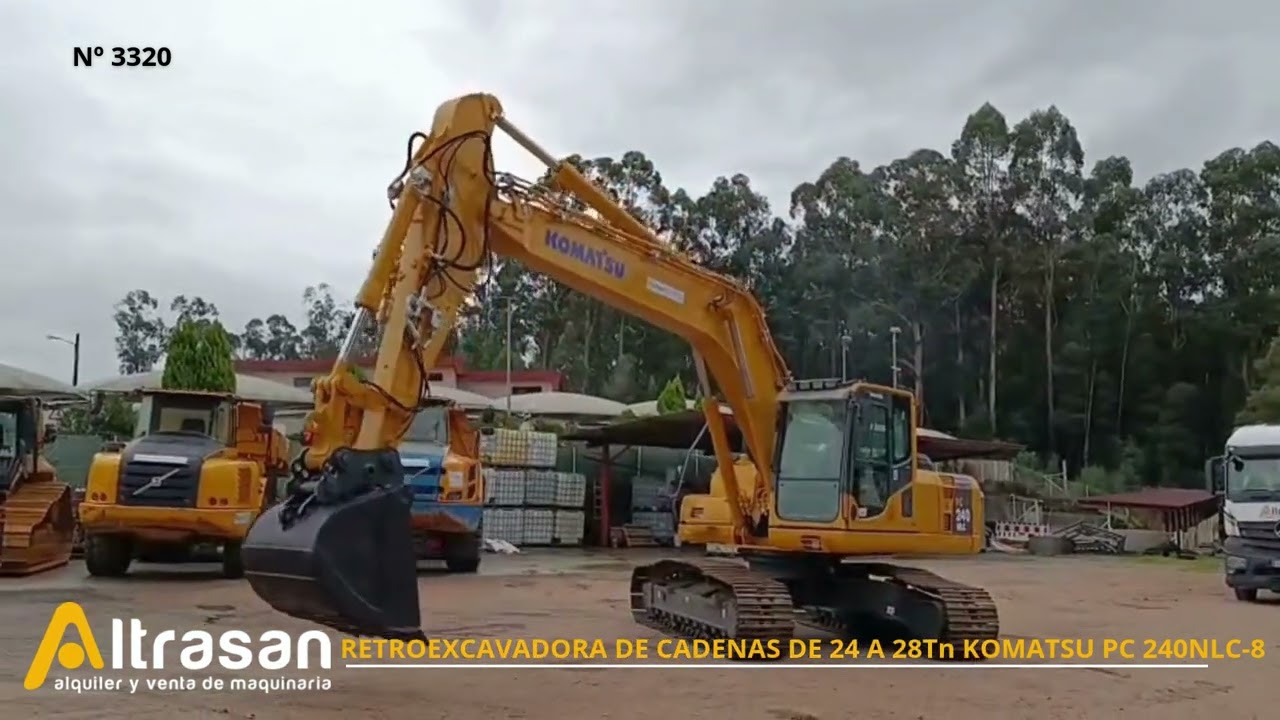 EXCAVADORA DE CADENAS DE 24 A 28Tn KOMATSU PC 240NLC-8 Nº3320