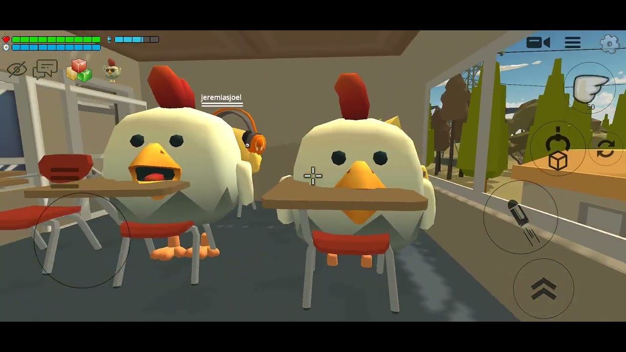 En la escuela con mi hijo.. #chickengun 