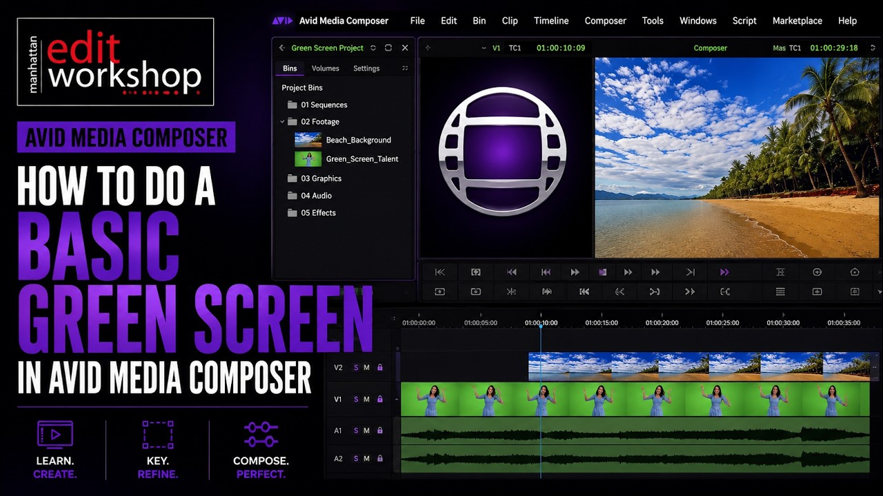 How to do a Basic Green Screen in Avid Media Composer