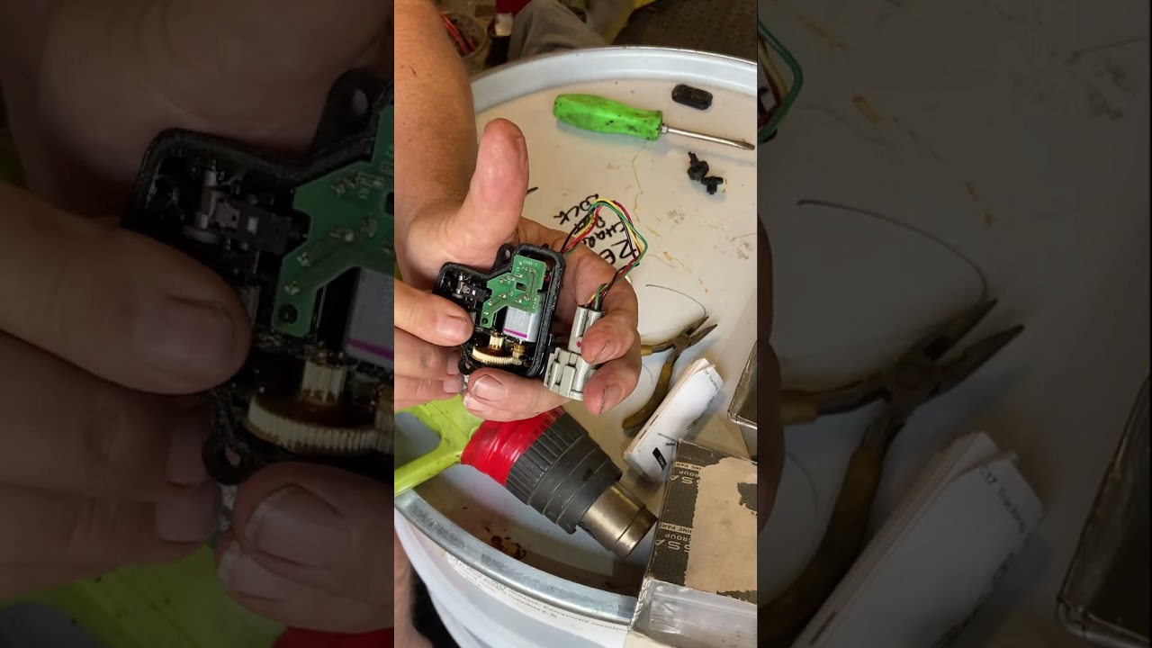 Nissan Leaf ZE1 charge port lock drive gears change - how to - DIY repair - 3D printed metal gears