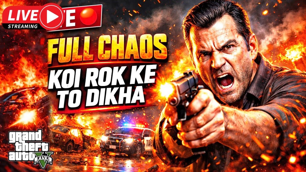 “GTA 5 LIVE 🔴 DAY 23 | Michael Full Chaos | Hindi Gameplay”