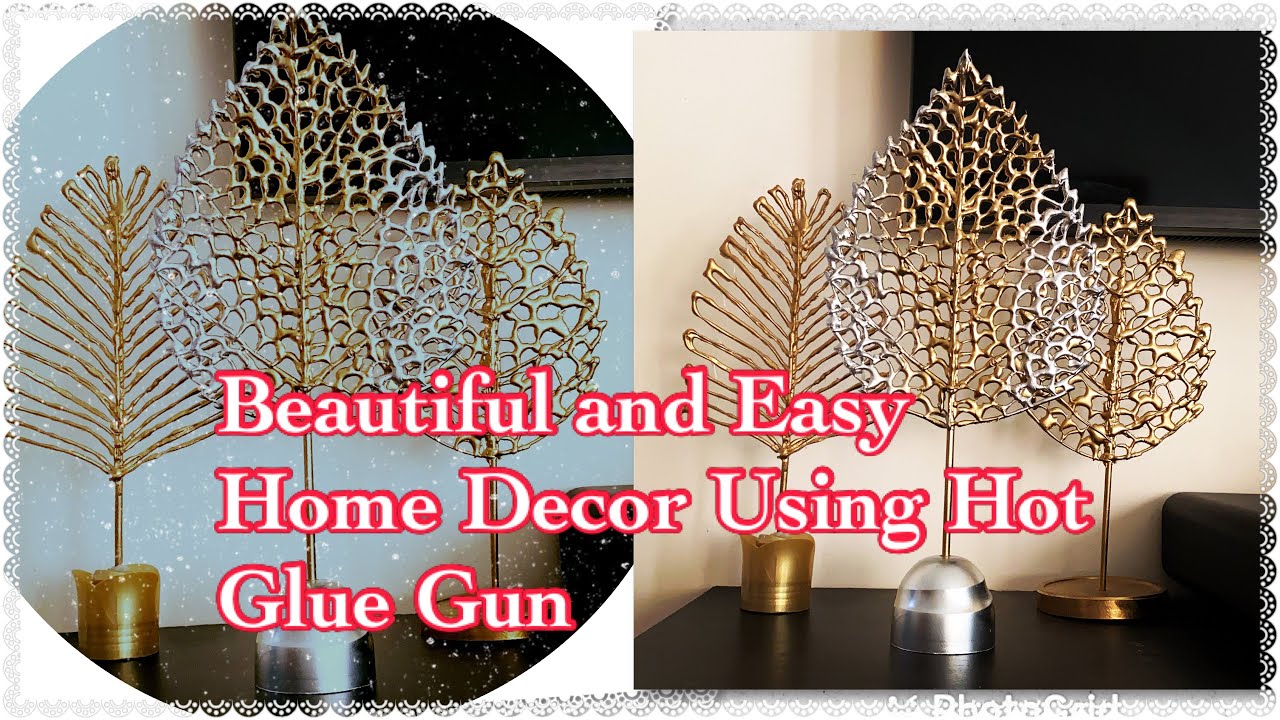 DIY Home Decor Idea | DIY hacks | Easy Home Decor With Hot Glue Gun | DIY leaf room decor/ Best Art