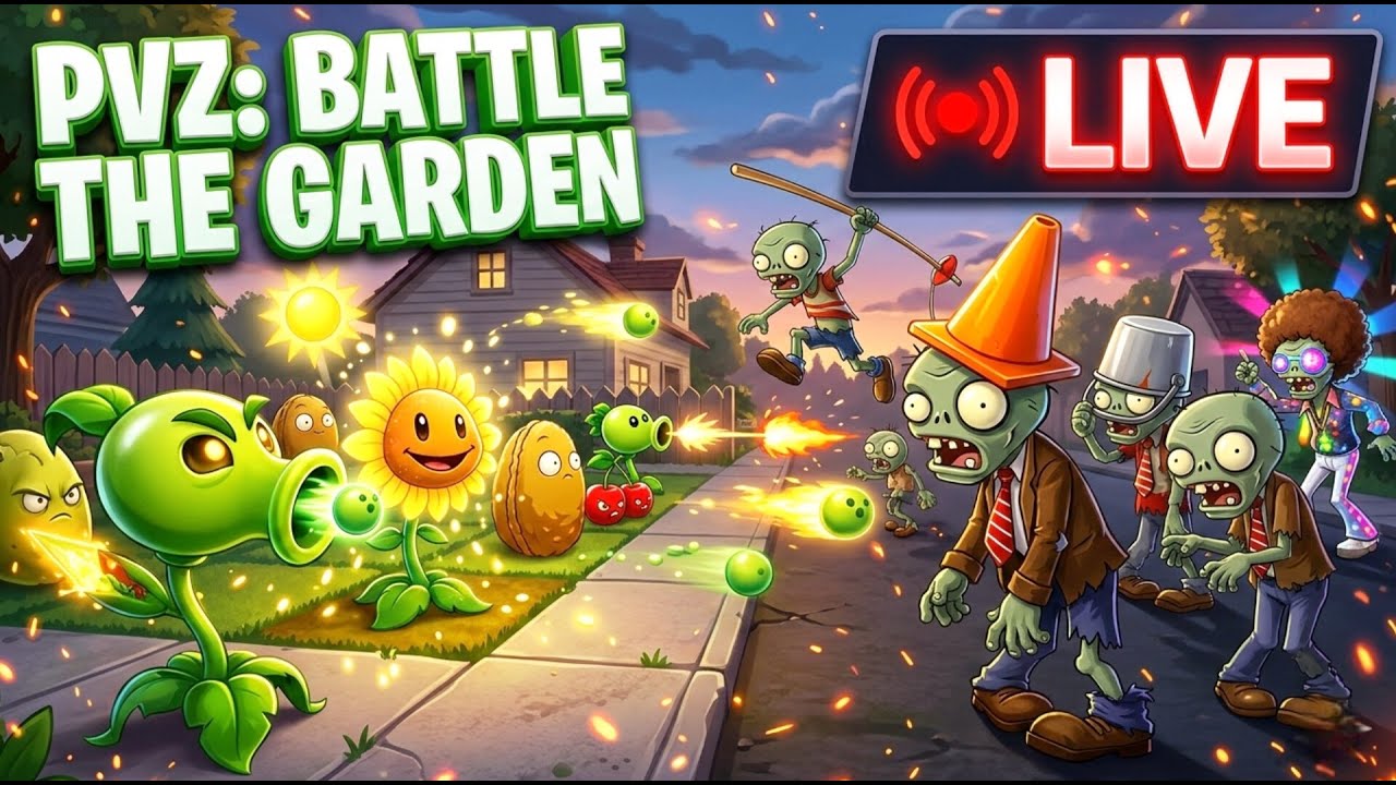 🔴 Plants vs Zombies LIVE | Endless Zombie Attack! 🧟🌻