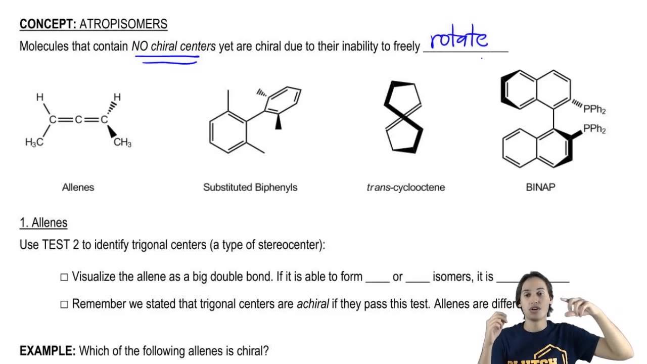 Recognizing chiral molecules with zero chiral centers