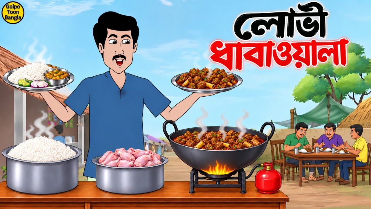 লোভী ধাবাওয়ালা | Bengali Animated Story | Family Drama | Village Life Story | @Golpo-z7j