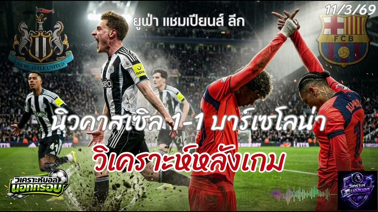 บาร์ซ่ารอดตาย! ลามีน ยามาล ฮีโร่จุดโทษ 90+6 บุกเจ๊านิวคาสเซิล 1-1 UCL รอบ 16 ทีม | วิเคราะห์หลังเกม