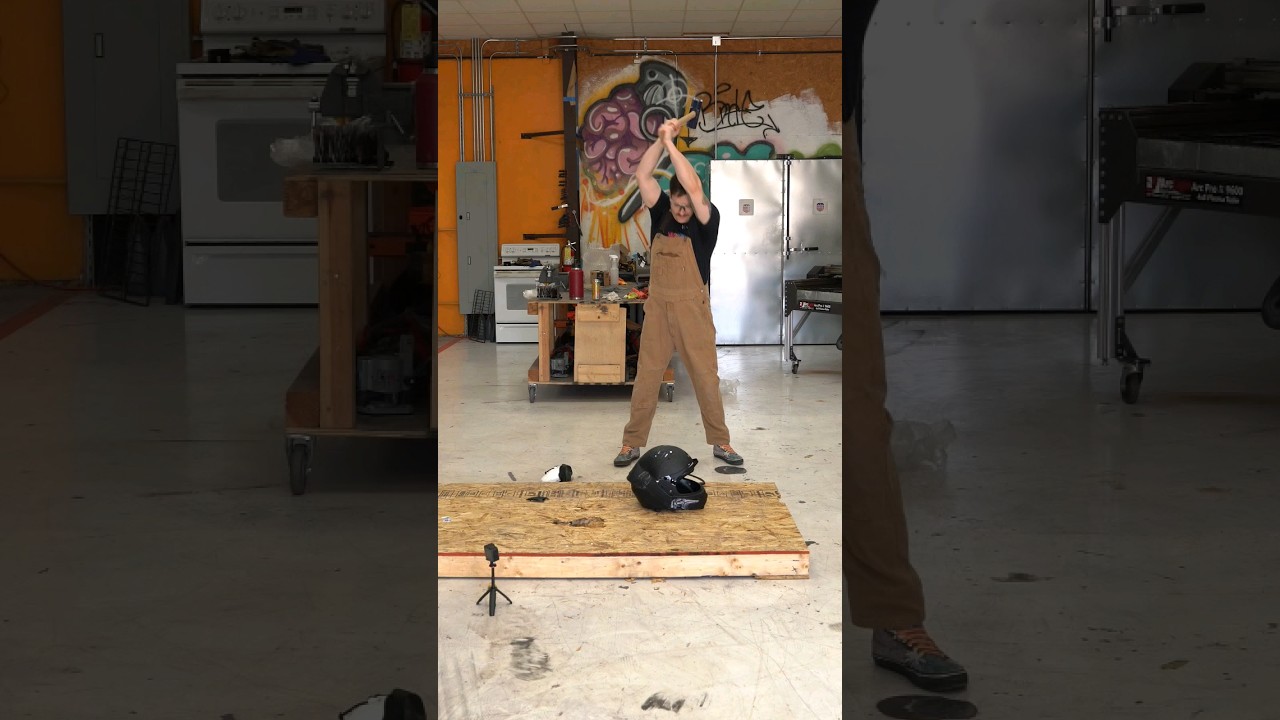 Sledgehammer vs. Motorcycle Helmet