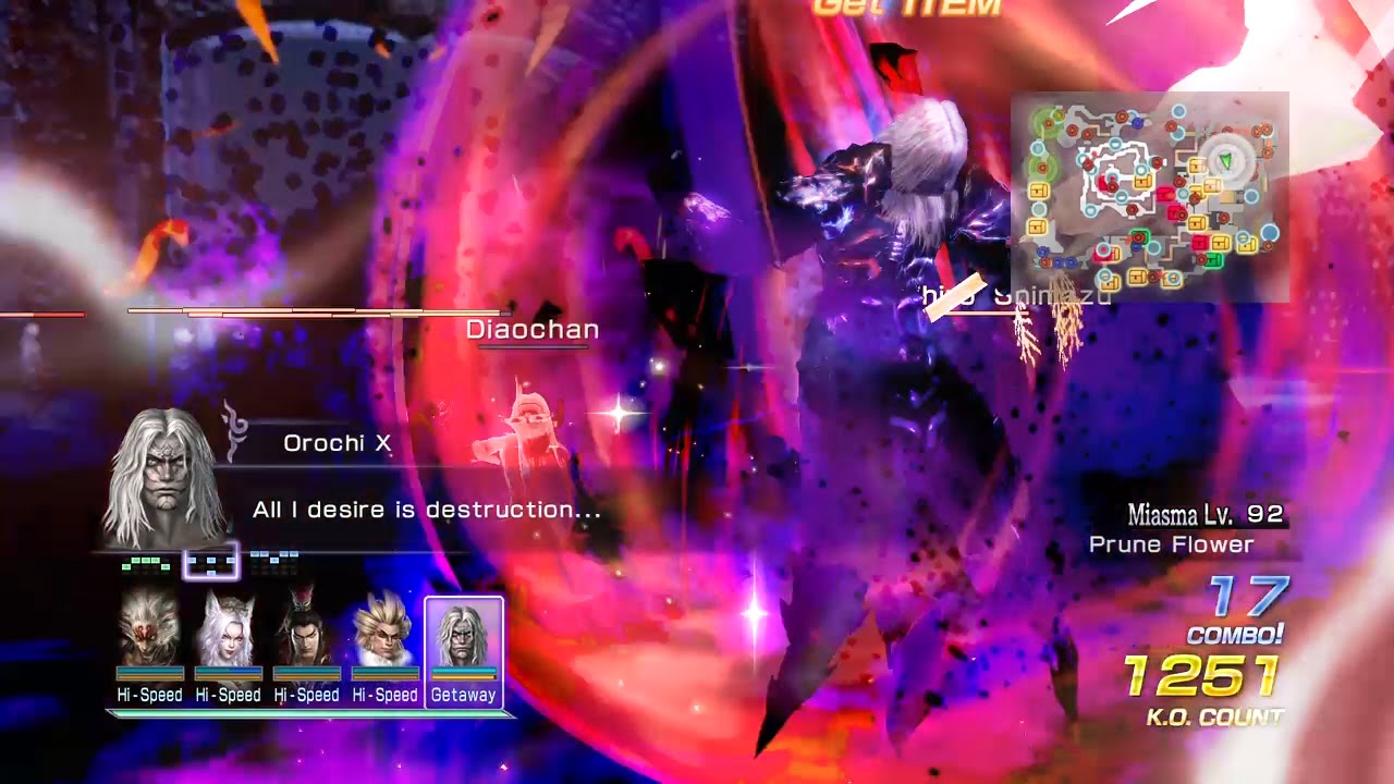 Warriors Orochi 3 Ultimate - Orochi X - 10 Star Gauntlet Mode Solo Run