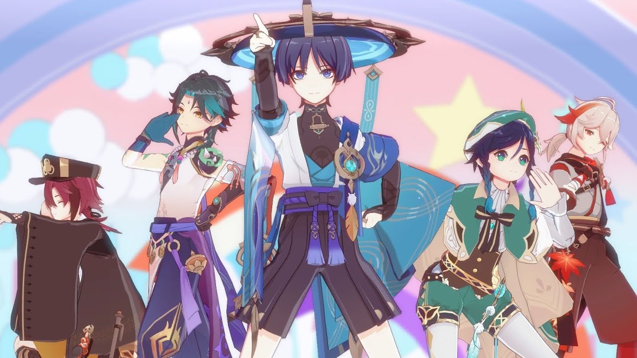 【MMD原神 원신】 Anemo Boys - niccori survey team にっこり^^調査隊のテーマ 【Genshin Impact】