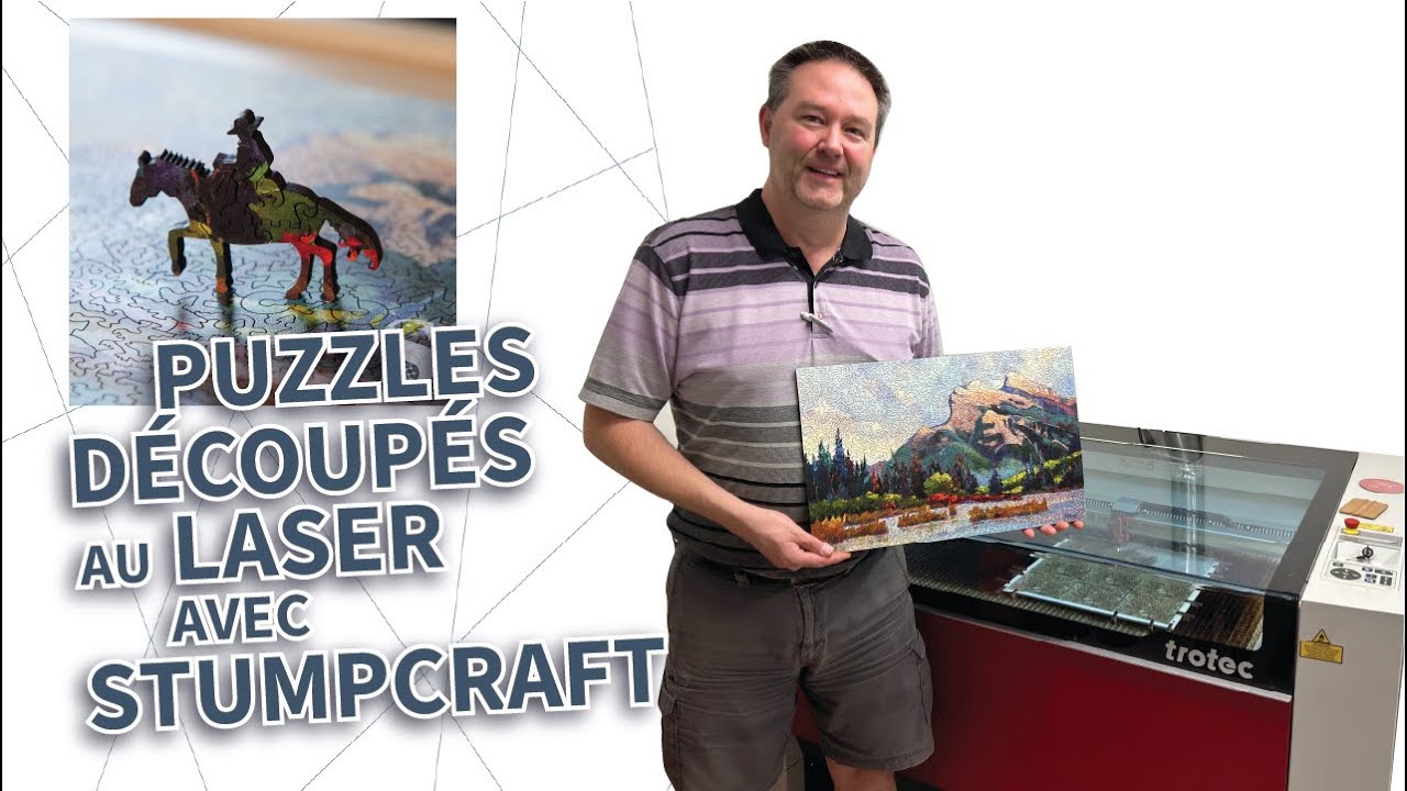 StumpCraft : Puzzles uniques à l'échelle 1:1 découpés au laser | Trotec Speedy 400