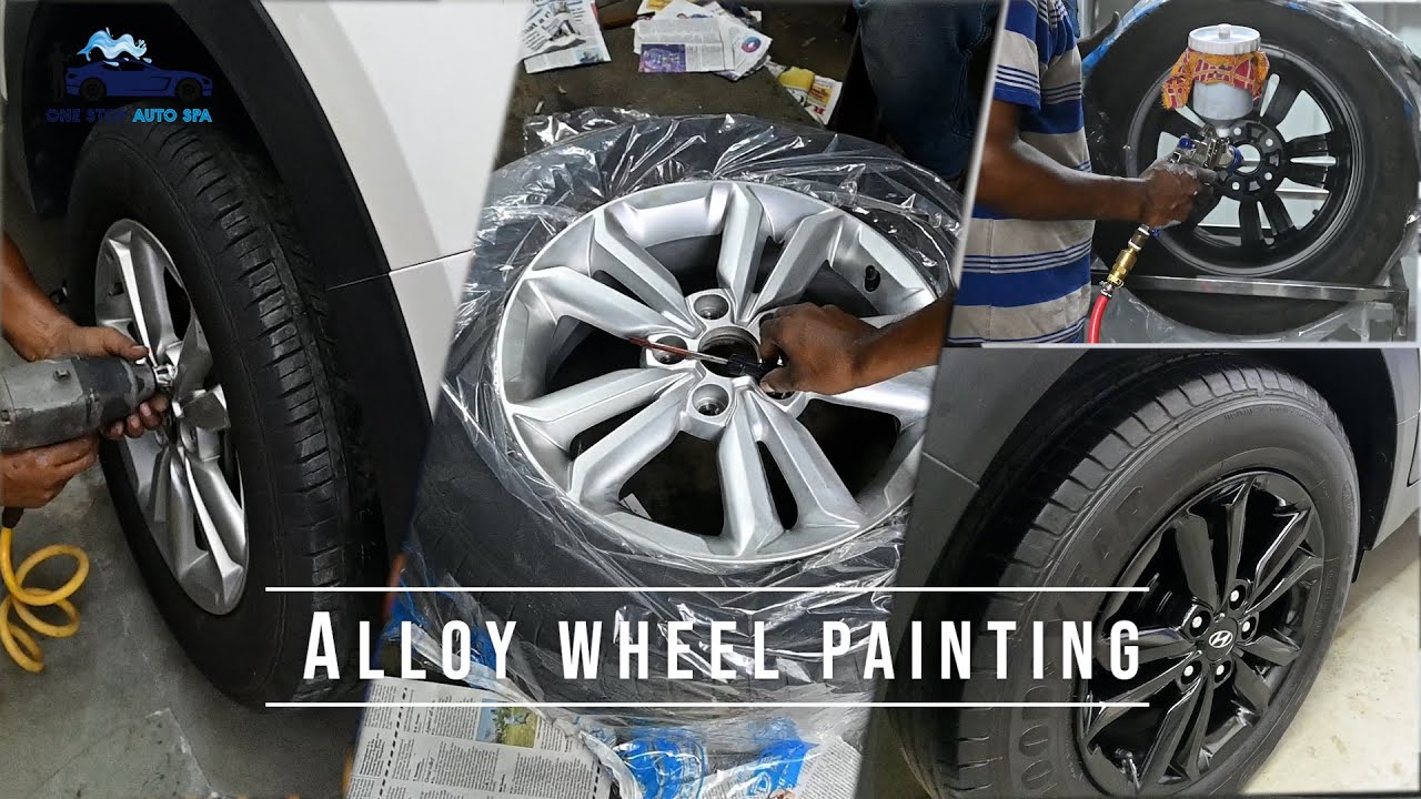 Alloy wheel glow-up video watch the magic of professional wheel painting.#AlloyWheelPainting