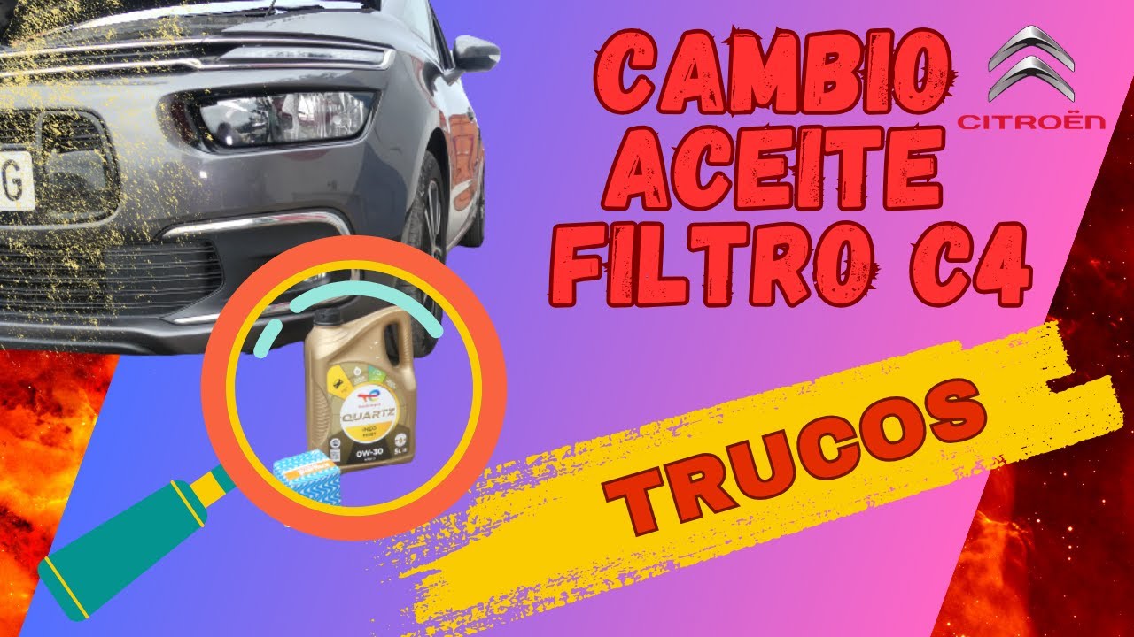 Trucos para cambiar aceite y filtro de aceite de motor PureTech 1.2 del 2017  PSA Citroen/Peugeot