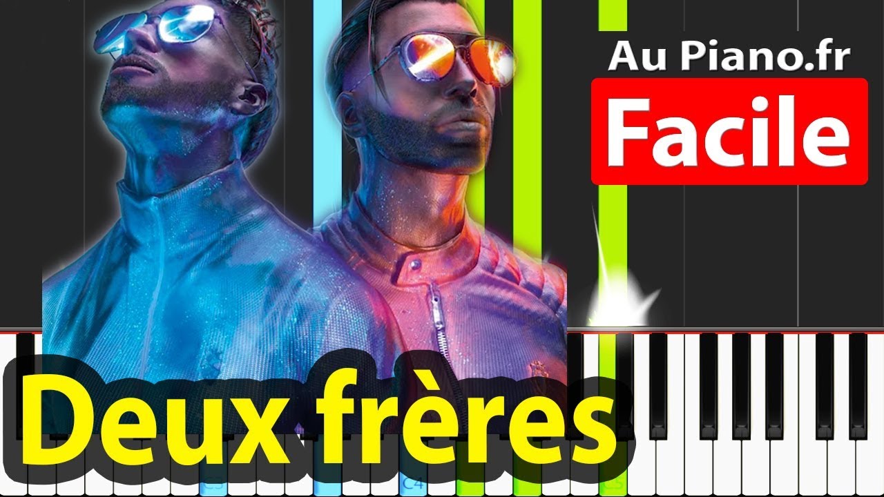 PNL - Deux frères Piano Facile Instru Synthesia Lyrics