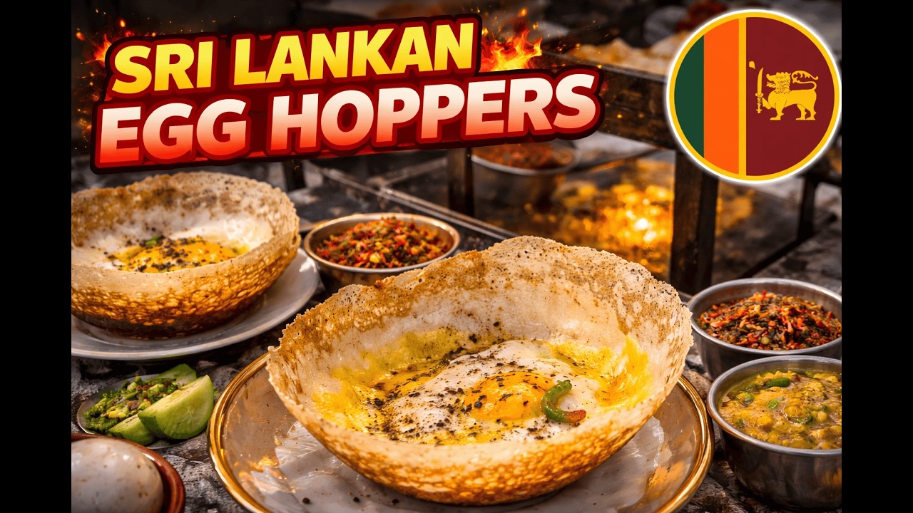Sri Lankan Egg Hopper 🇱🇰 Crispy Street Food Magic 🥚🔥