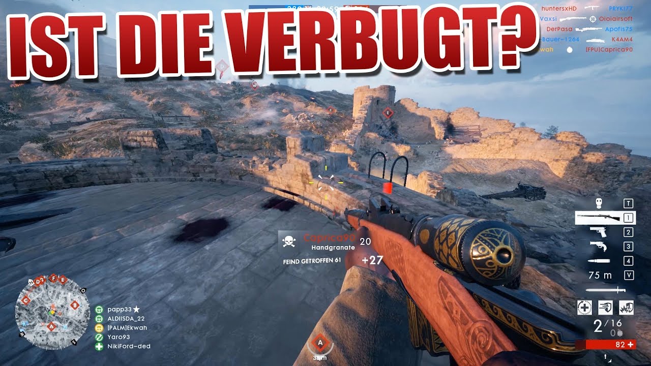 Kann Die Waffe was? Battlefield 1 Nahkampf Sniper Vetterli