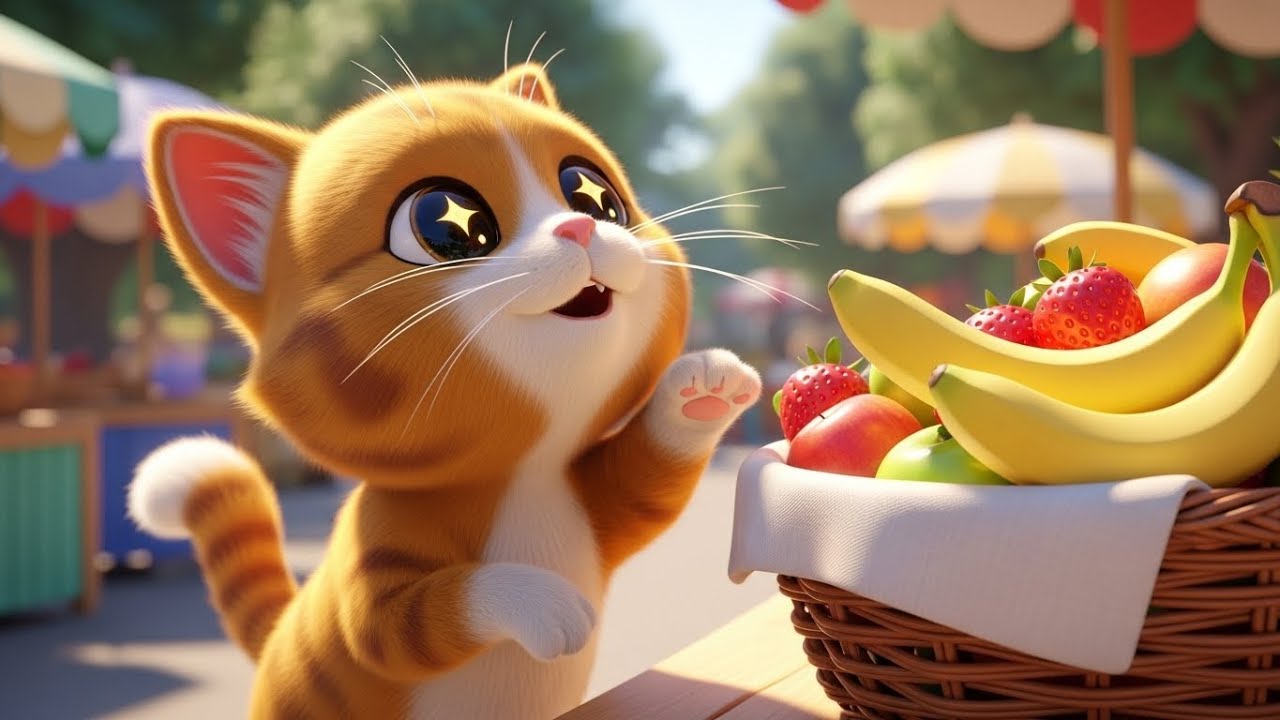Китти отправляется за покупками на фруктовый рынок 🍎🛒🐱 | мультфильм для детей и весёлые приключения