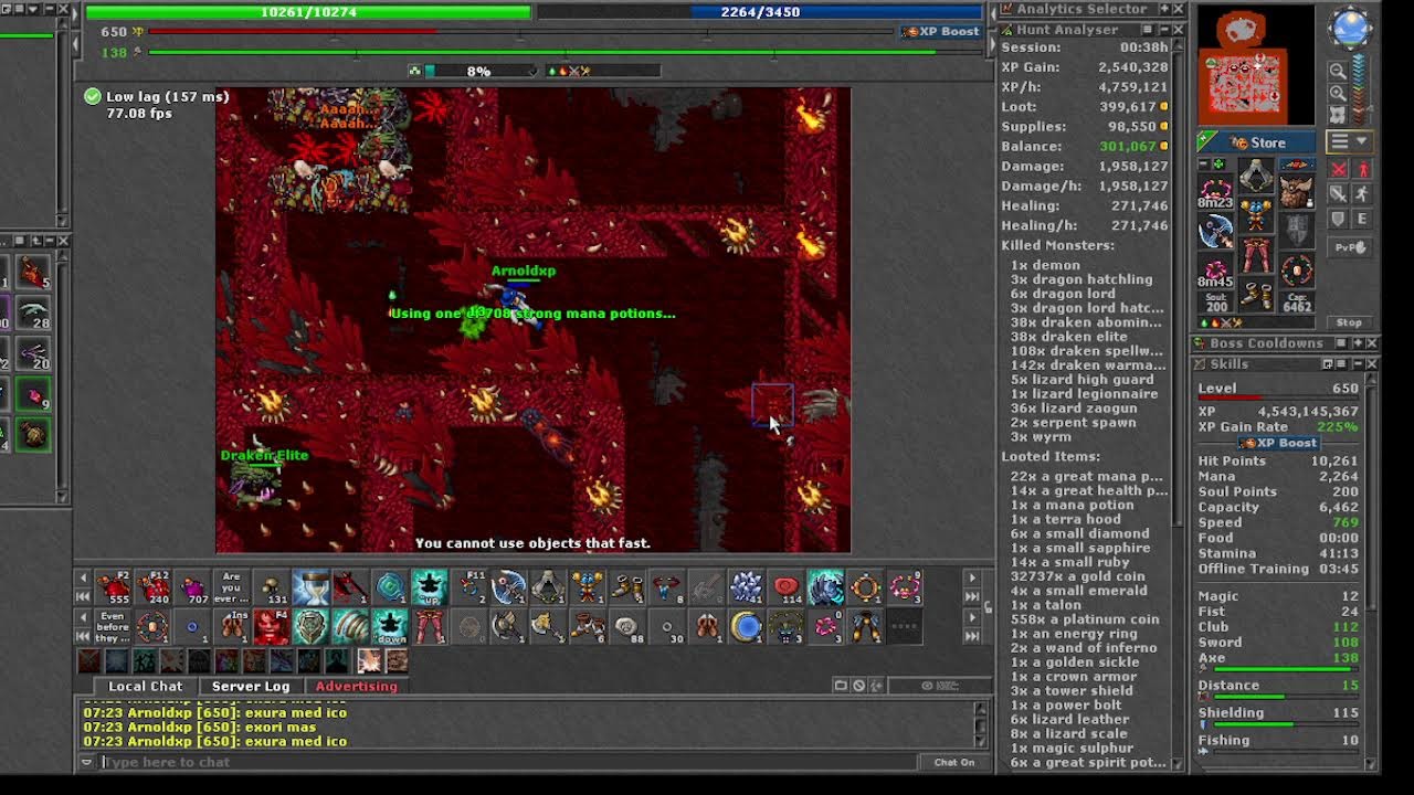 EK 650 ARNOLDXP #224 CUÁNTOS TIBIA COINS SE PRODUCEN EN DRAKENS (skill Axe 119)