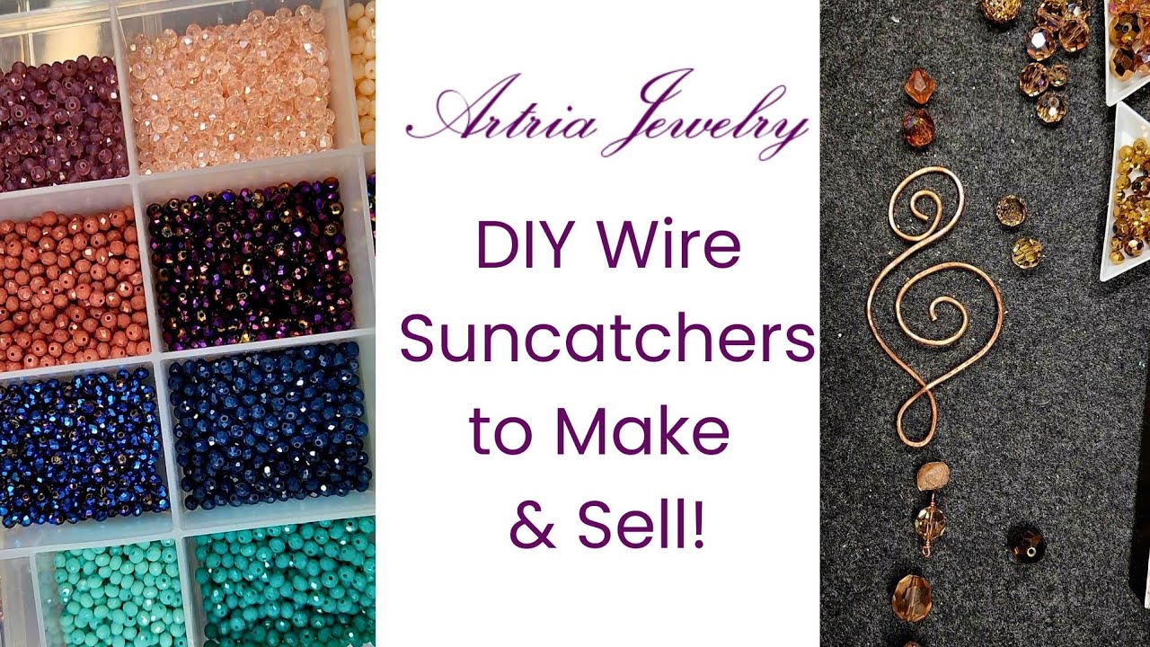 How To Make A Suncatcher With Upcycled Wire, Double Swirl Wire Wrap Suncatcher You Can Make And Sell