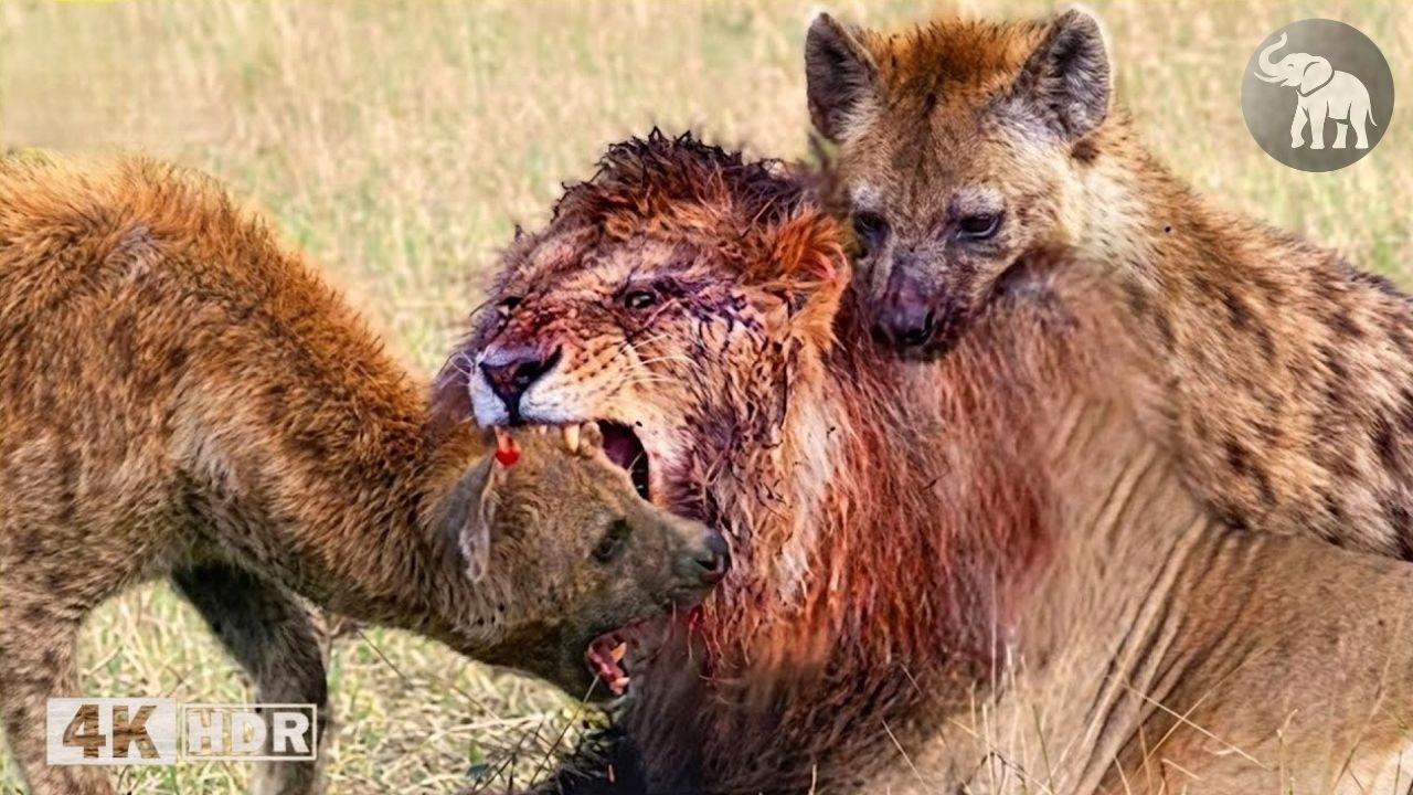 JUEGO DE TRONOS | León, hiena y leopardo en una batalla a vida o muerte #animalessalvajes