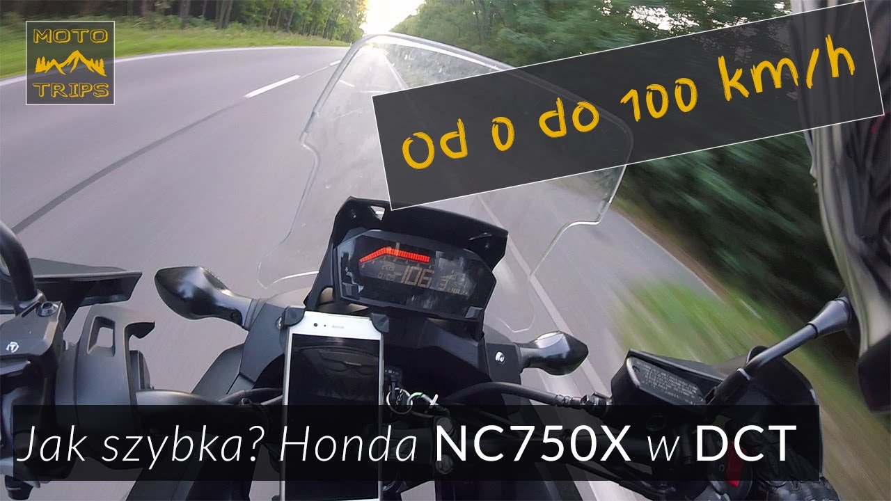 Jak szybko pojedzie Honda NC750X w DCT - od 0 do 100 km/h