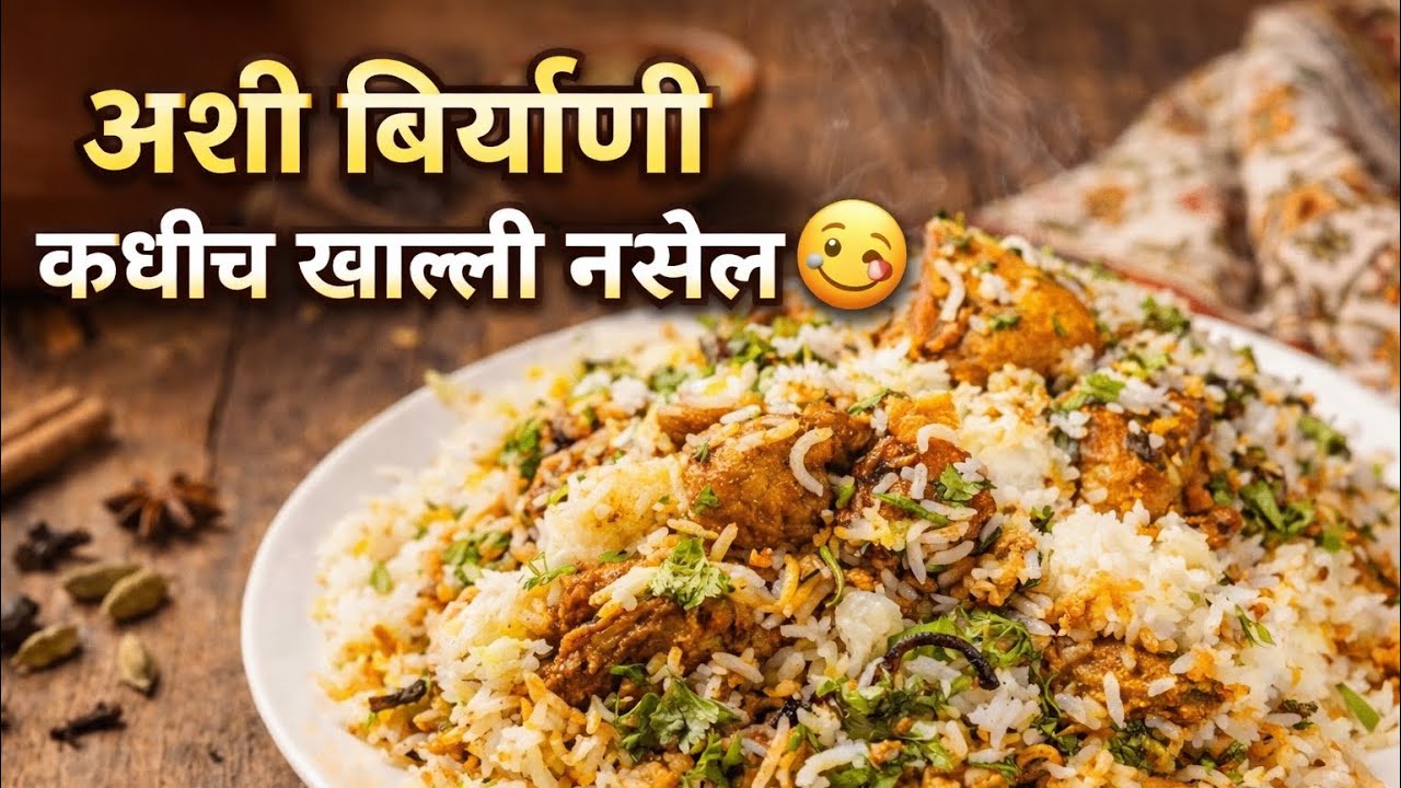 Ashi Biryani Kashi Khalli Aahe Ka | Chicken Biryani Recipe | Marathi Food 