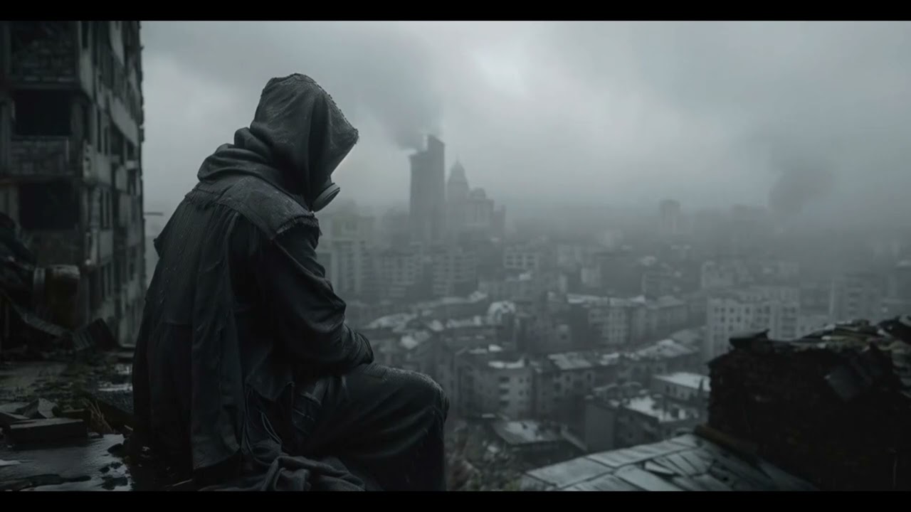 Stalker in Ruins | Cinematic  Rain |  Post-Apocalyptic Lo-Fi for Focus & Sleep