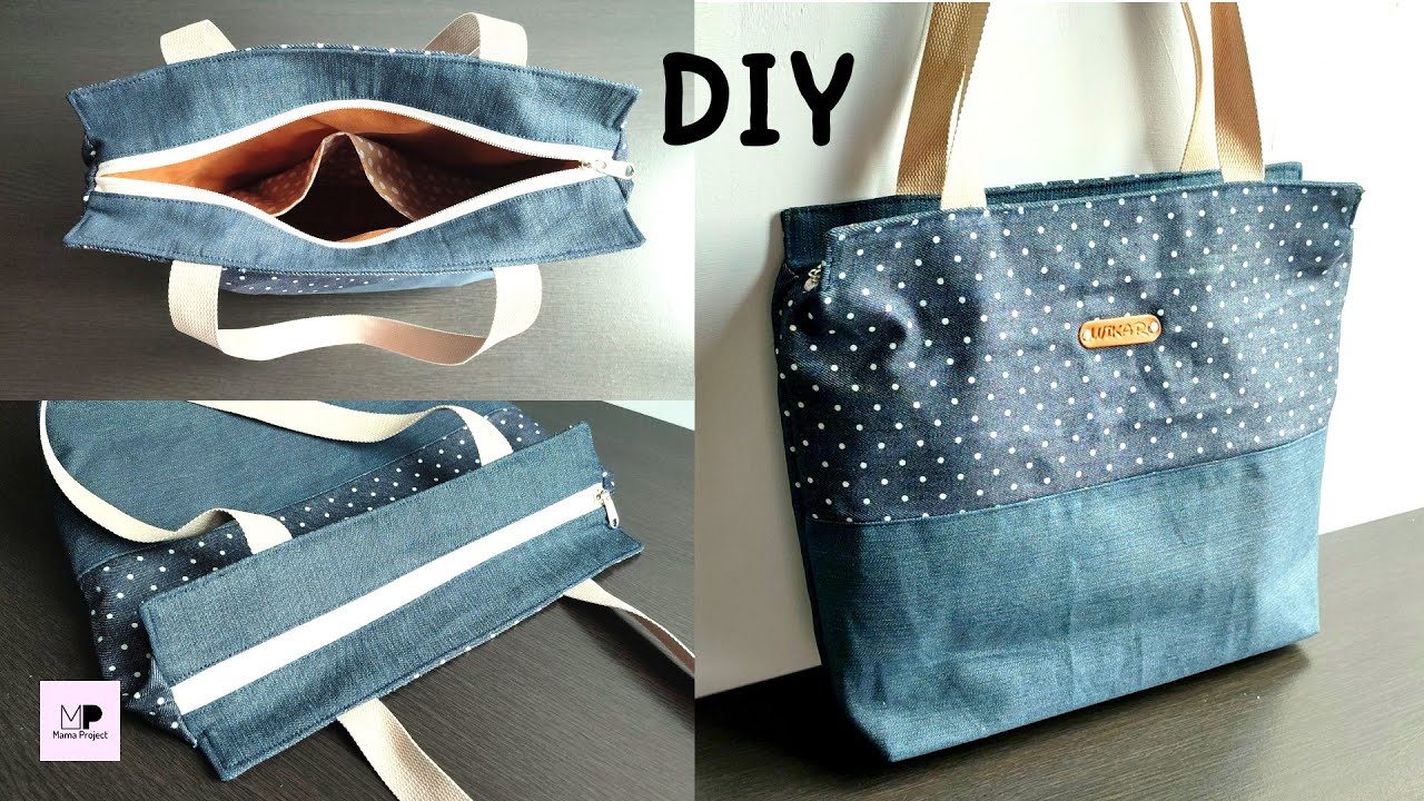 Zipper Tote Bag Sewing Tutorial | Tote Bag With Zipper | Tote Bag Tutorial