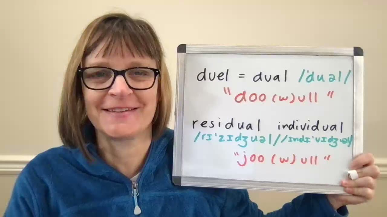 How to Pronounce Dual, Duel, Residual and Individual (American vs  British English) /u/ /ju/ /dʒu/