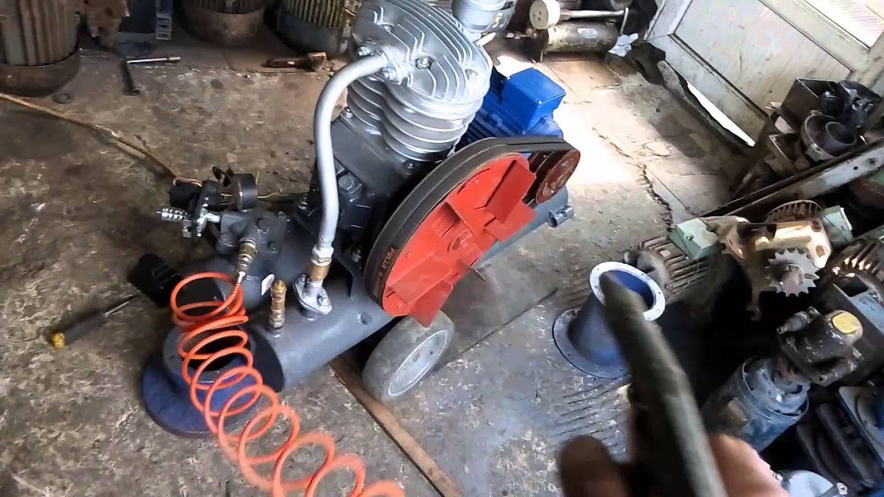 Компрессор СО-7 с автоматикой и обратным клапаном (более подробное видео о комплектации и работе)