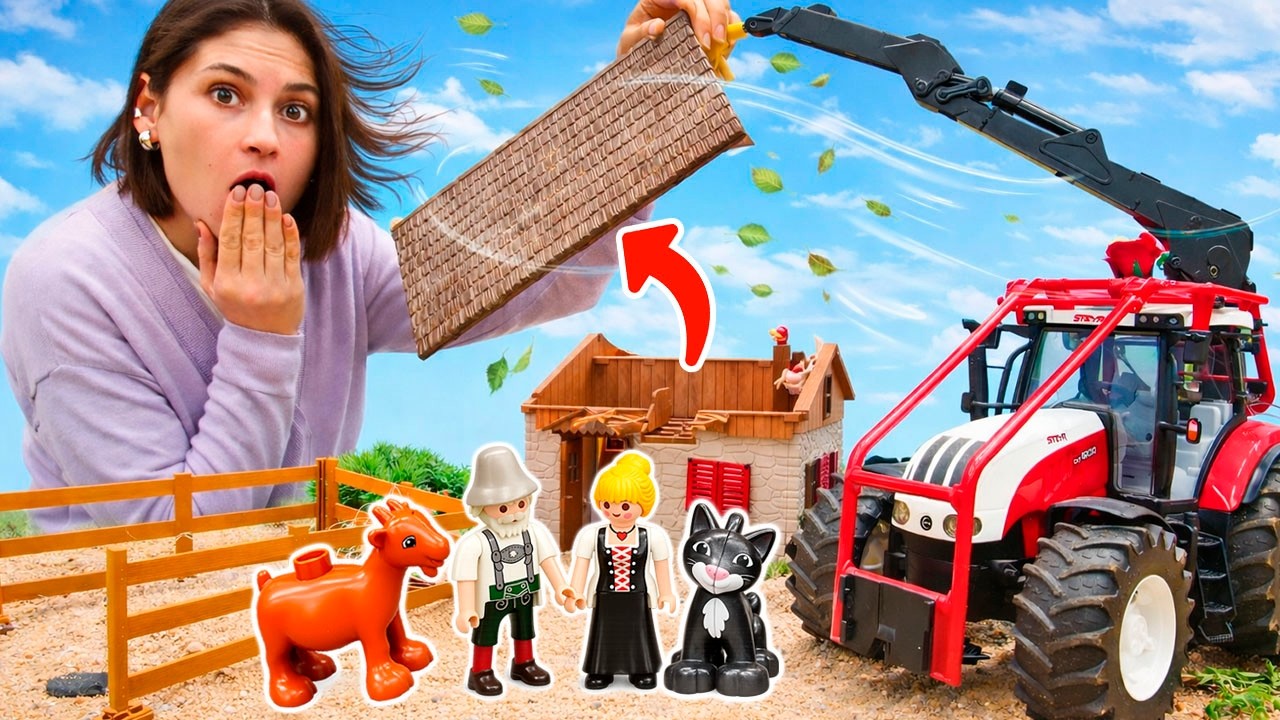 Ayşe Fırtınaya Meydan Okuyor! Uçan Çatıyı Onarıyor 🌪️🏠 Çocuklar için eğitici oyunlar