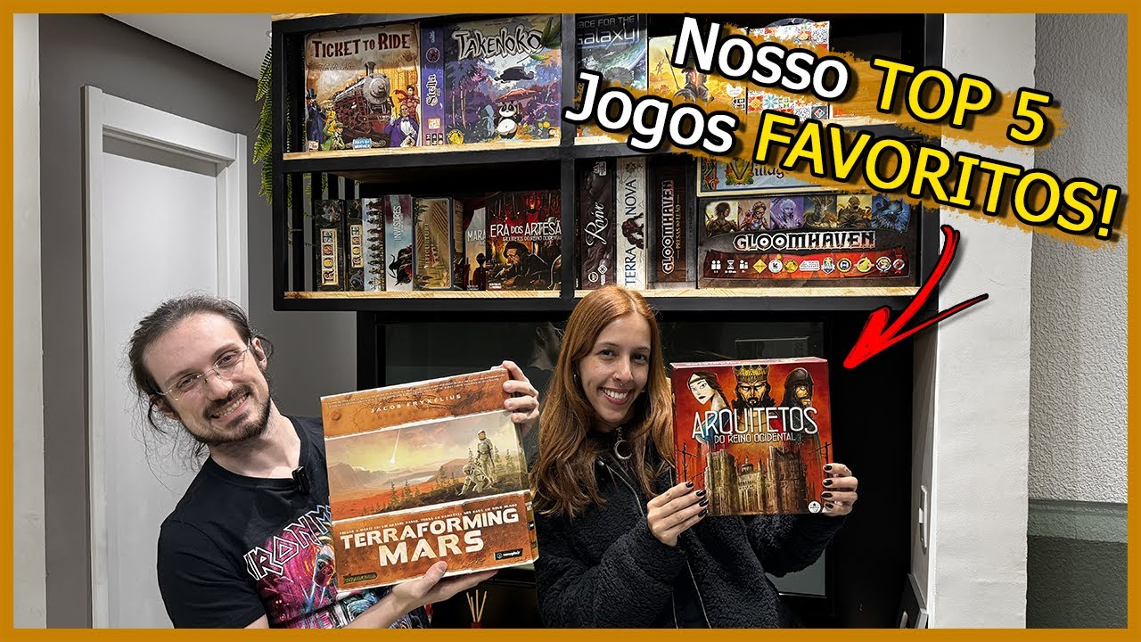 Nosso Top 5 Jogos de Tabuleiro FAVORITOS! - (Thiago Prado e Fabi Godoy)